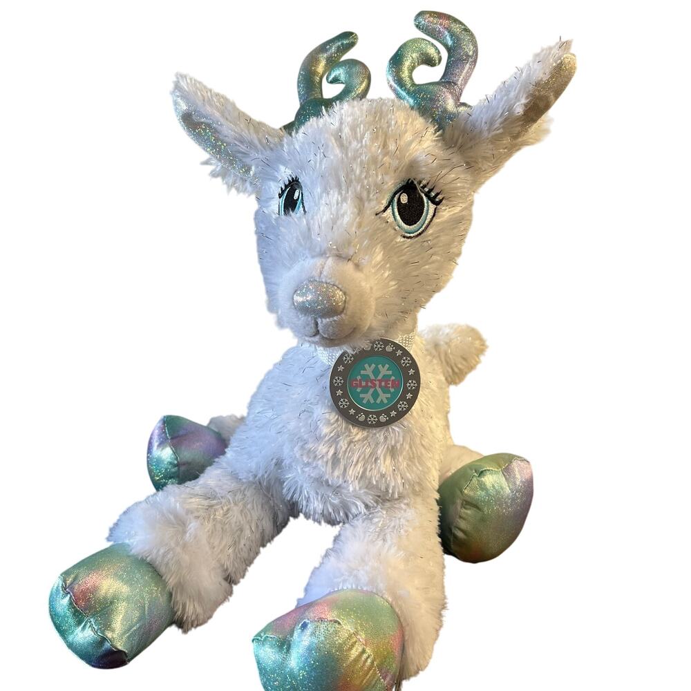 Build A Bear Glisten Reindeer Christmas Gift Plush Winter Unicorn Sparkle New